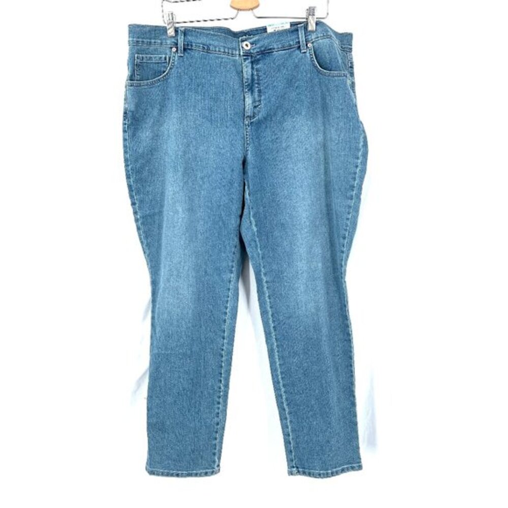 NEW Style & Co straight leg high rise tummy control jeans medium wash 20W 20